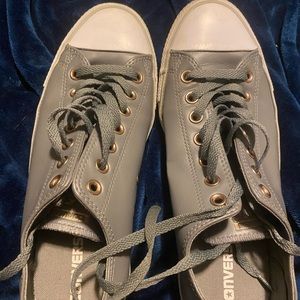Leather Gray Converse